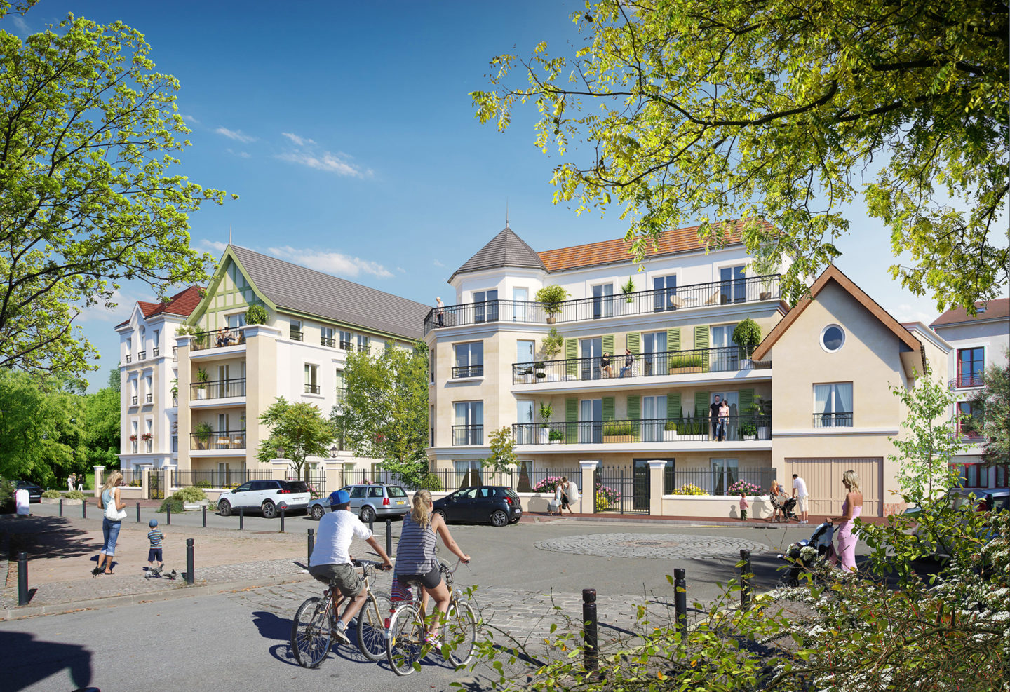 Townhouses in Buc, France.